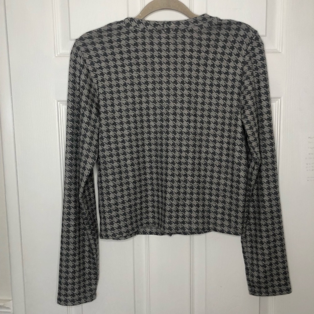 Sundry Houndstooth Python Drapey Cardigan - Picture 8 of 12